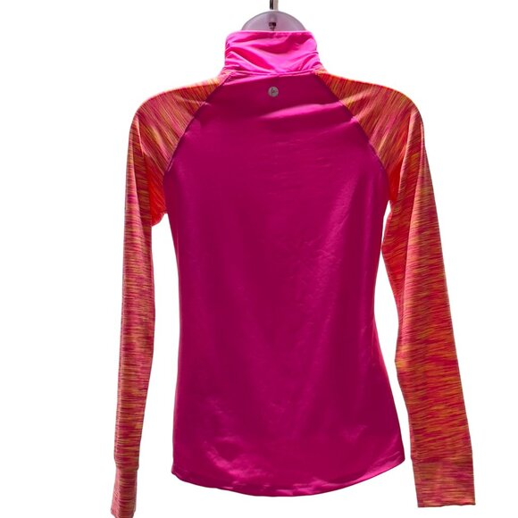 90 DEGREE Activewear Top Girls Pink Color-block Stretch LS  Pullover Size L/12 - Picture 2 of 7
